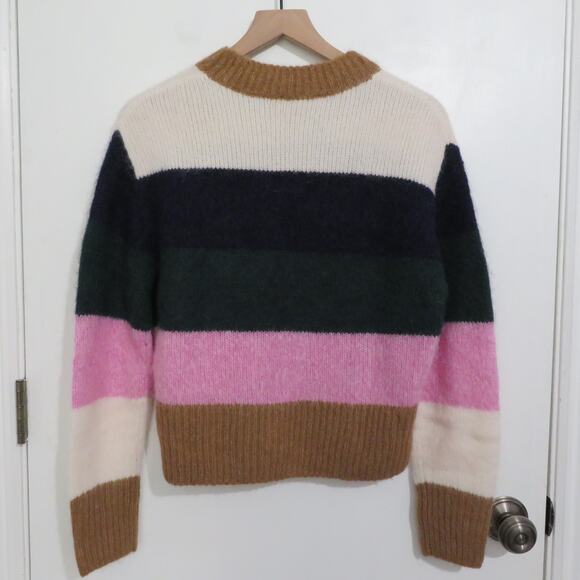 COS Womens Sz XS Colorful Striped Alpaca Wool Blend Sweater Cozy Soft Sweater - Picture 2 of 6